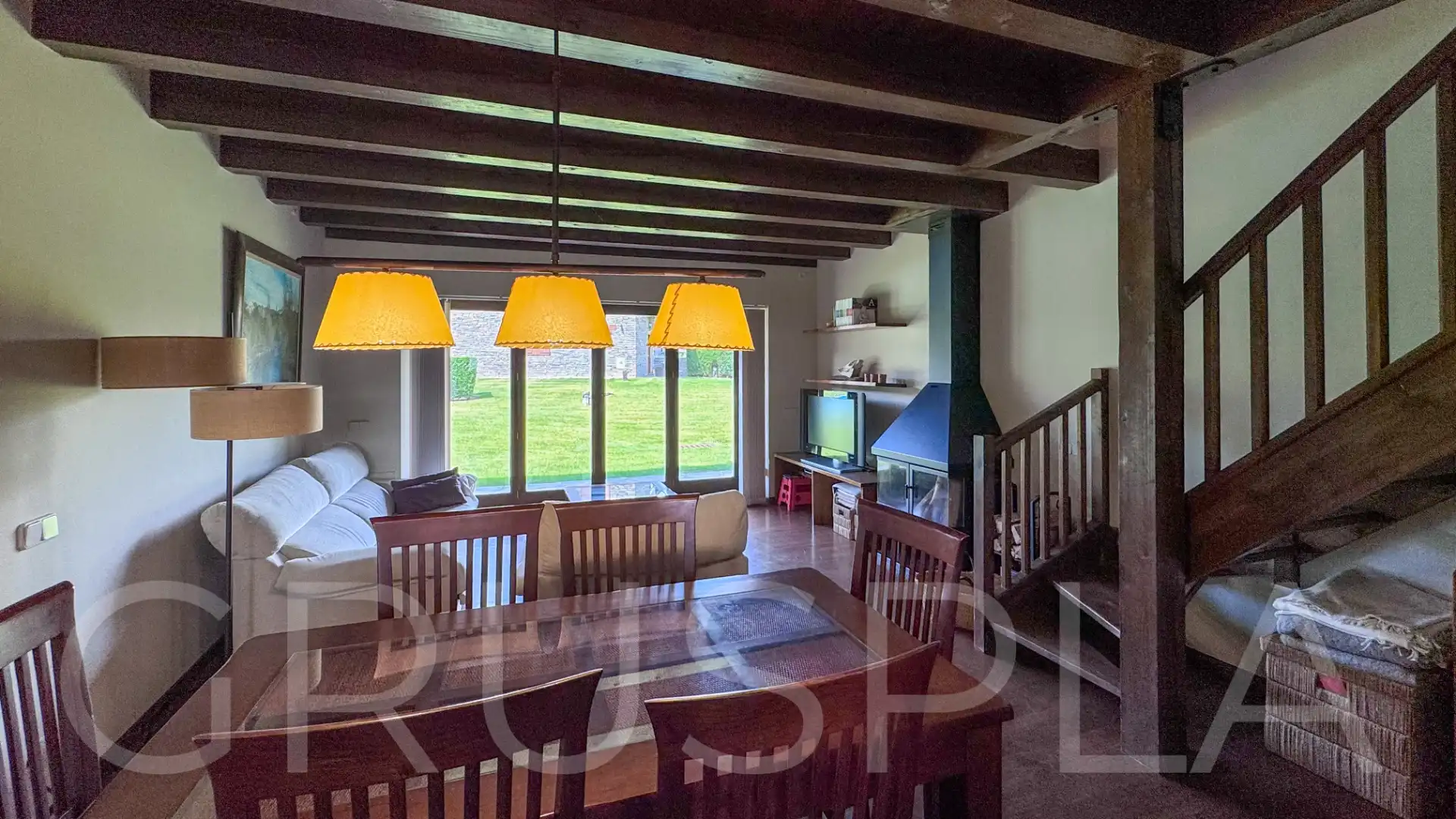 Esszimmer von Einfamilien-Reihenhaus zum Verkauf in Bellver de Cerdanya mit Heizung, Parkett und Gemeinschaftspool