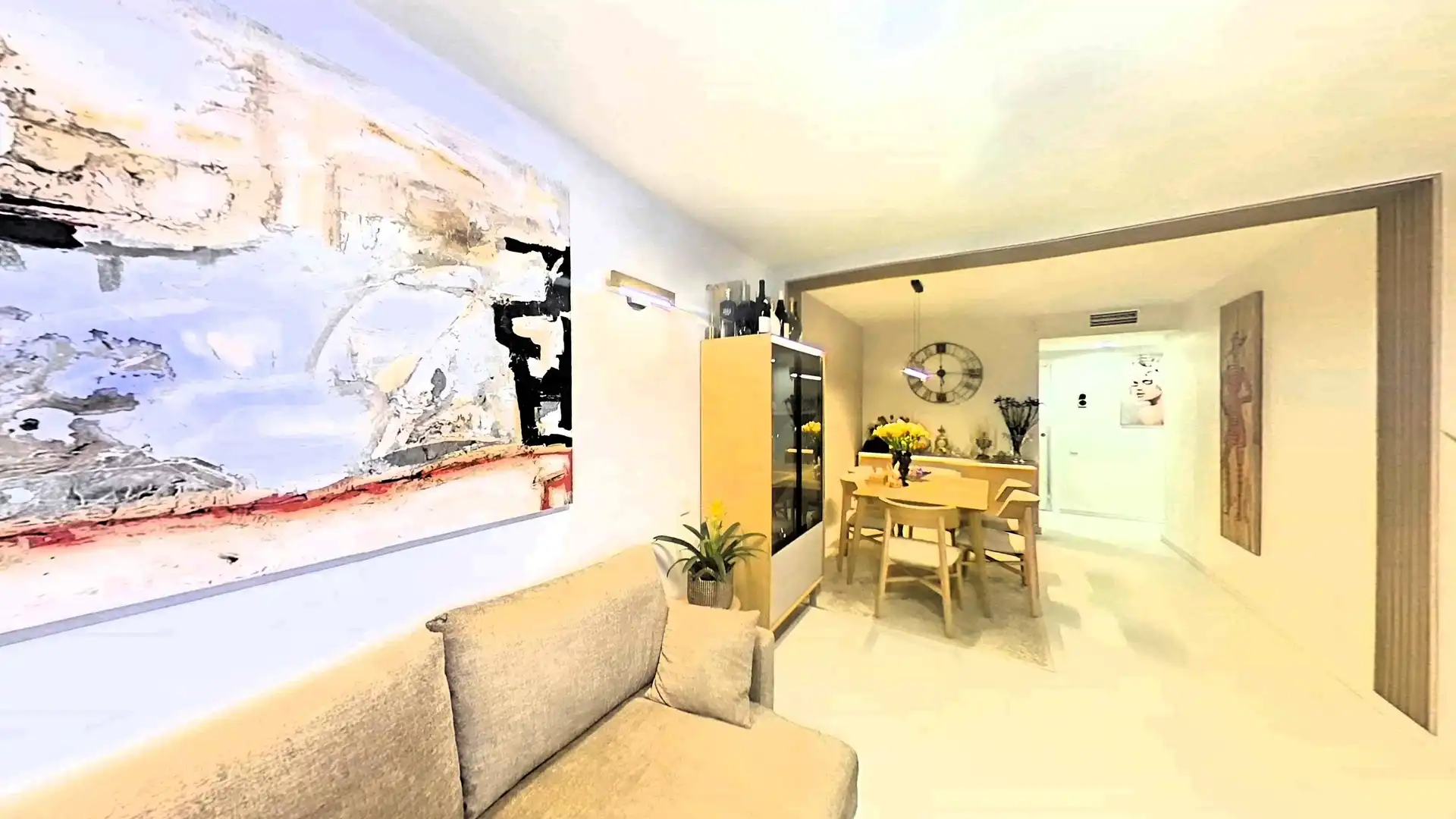 Sala d'estar de Apartament en venda en San Pedro del Pinatar amb Aire condicionat, Moblat i Balcó