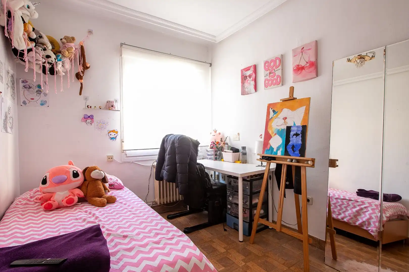 Bedroom of Flat for sale in  Pamplona / Iruña  with Heating, Terrace and Furnished