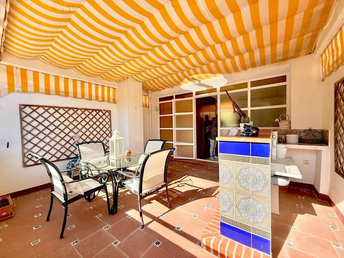 Terraza de Casa adosada en venta en Mijas con Aire acondicionado, Jardín privado y Terraza