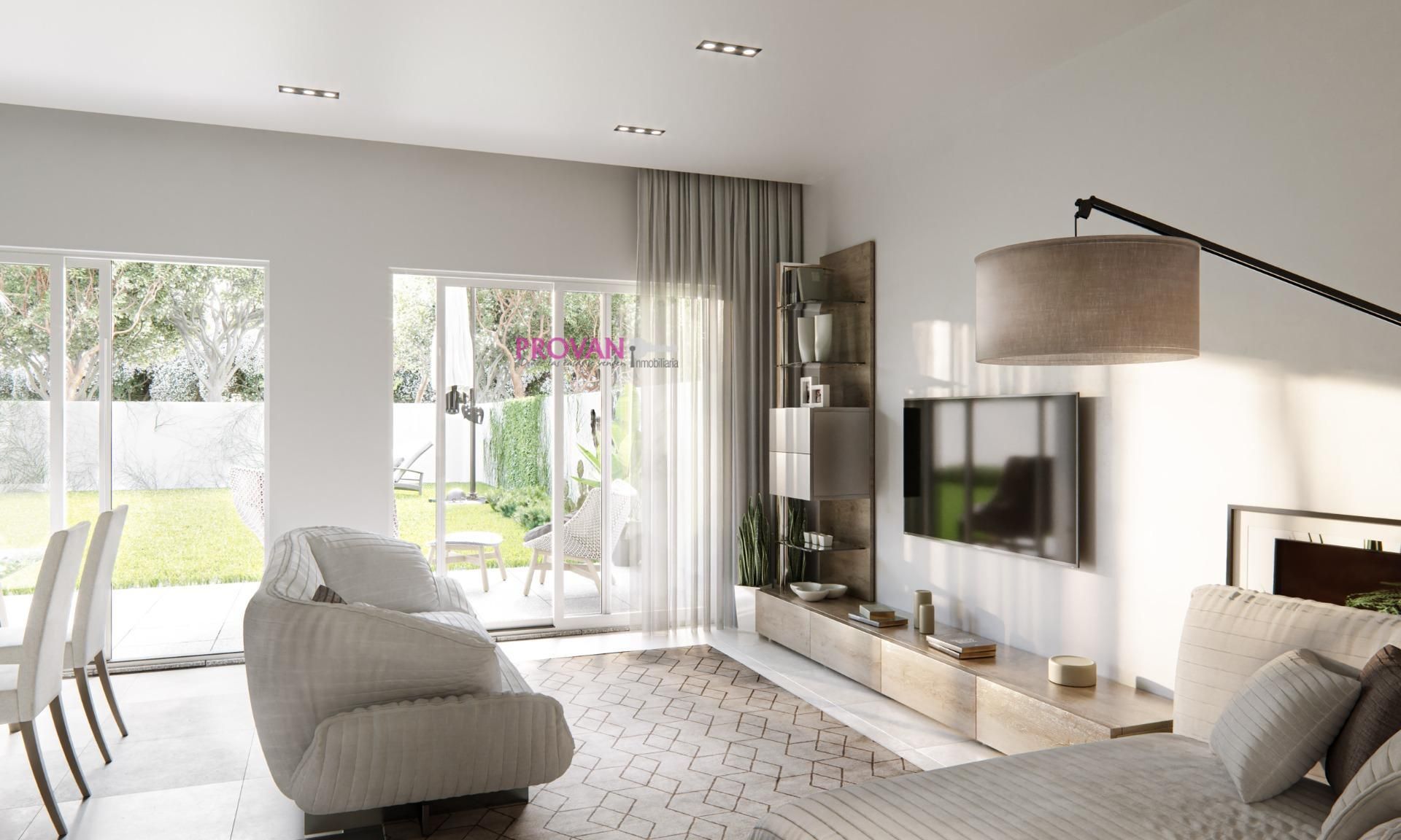 Sala d'estar de Casa adosada en venda en Torrejón de Ardoz amb Aire condicionat, Calefacció i Terrassa