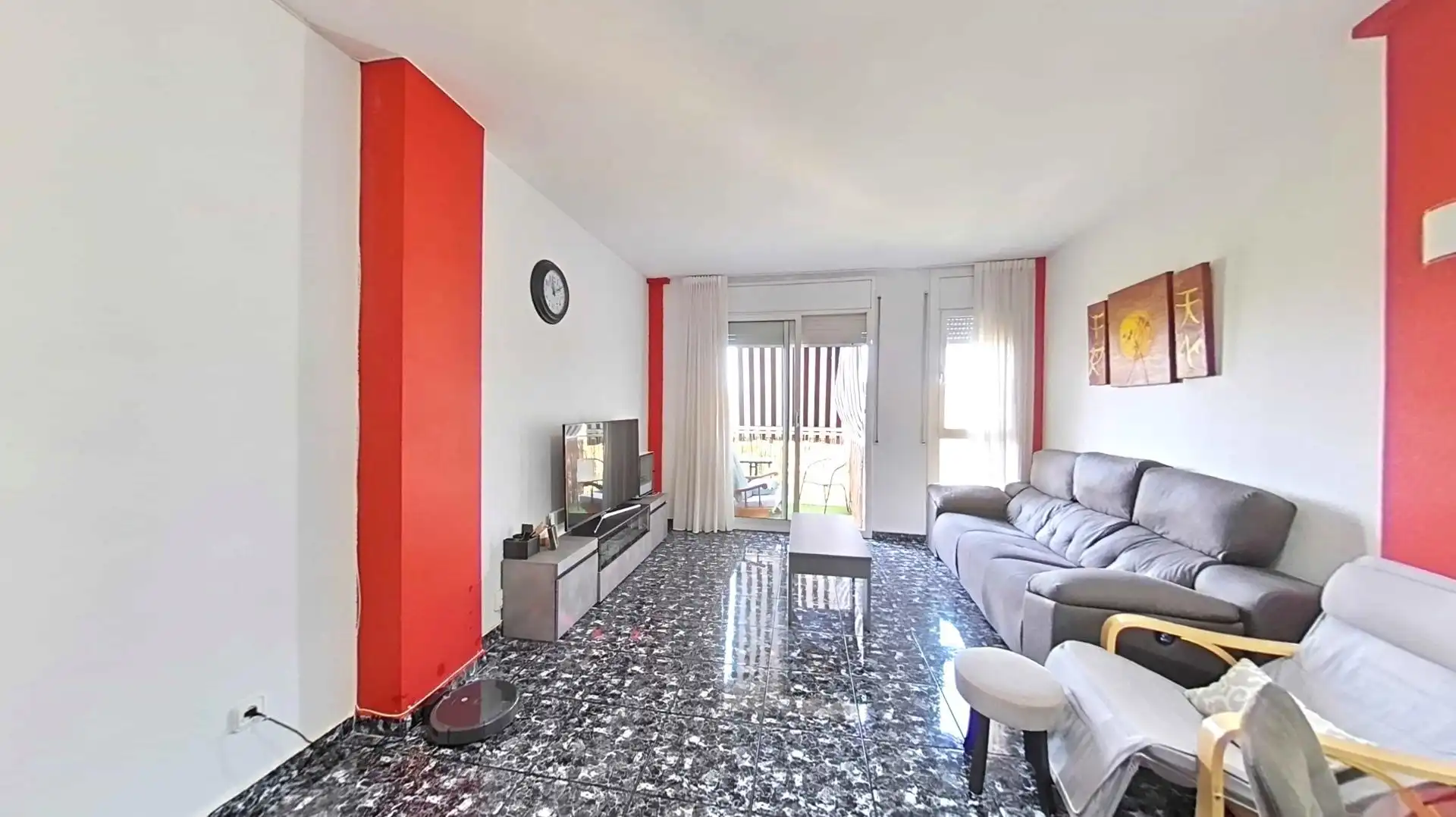 Wohnzimmer von Wohnung zum Verkauf in Sabadell mit Heizung, Parkett und Balkon