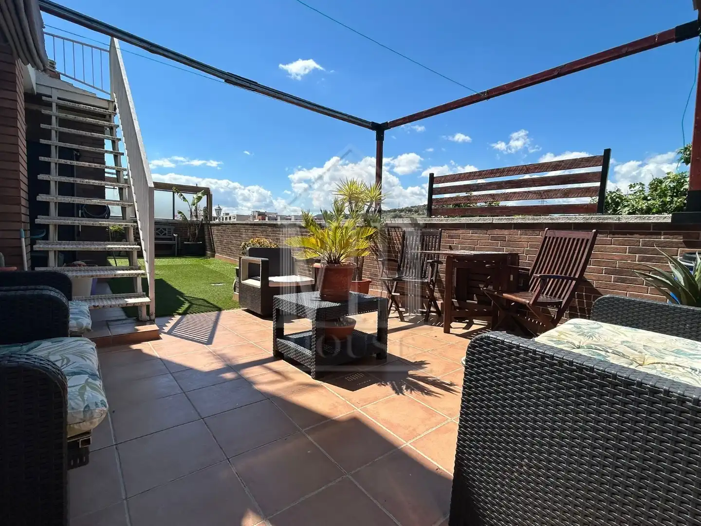 Terrasse von Dachboden zum Verkauf in Badalona mit Klimaanlage, Heizung und Parkett