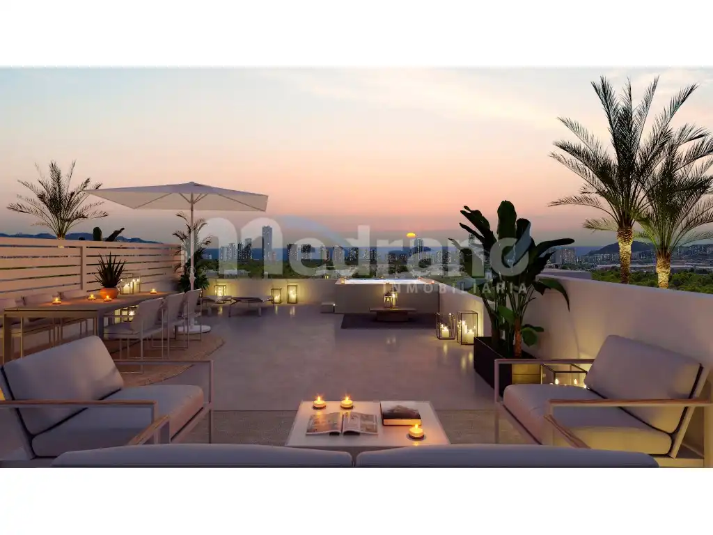 Terrassa de Casa o xalet en venda en Finestrat amb Aire condicionat, Jardí privat i Terrassa