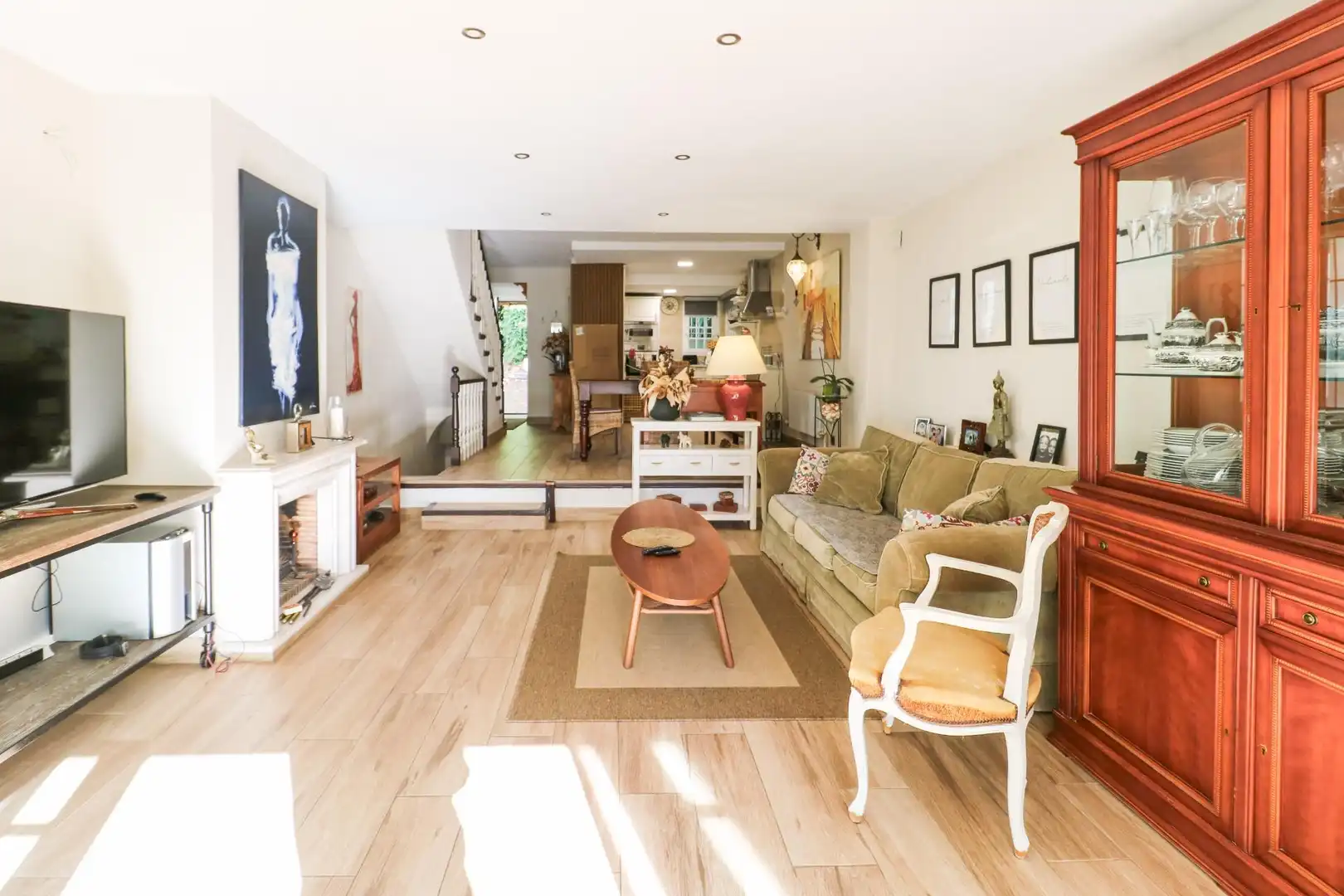Sala de estar de Casa o chalet de alquiler en Calafell con Aire acondicionado, Parquet y Terraza