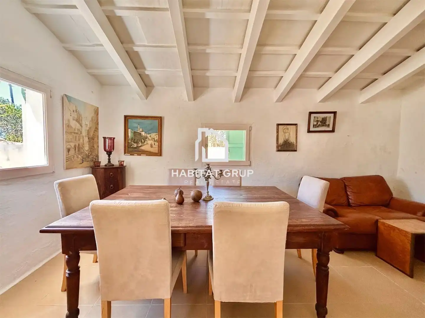 Esszimmer von Haus oder Chalet zum Verkauf in Sant Lluís mit Klimaanlage, Heizung und Privatgarten