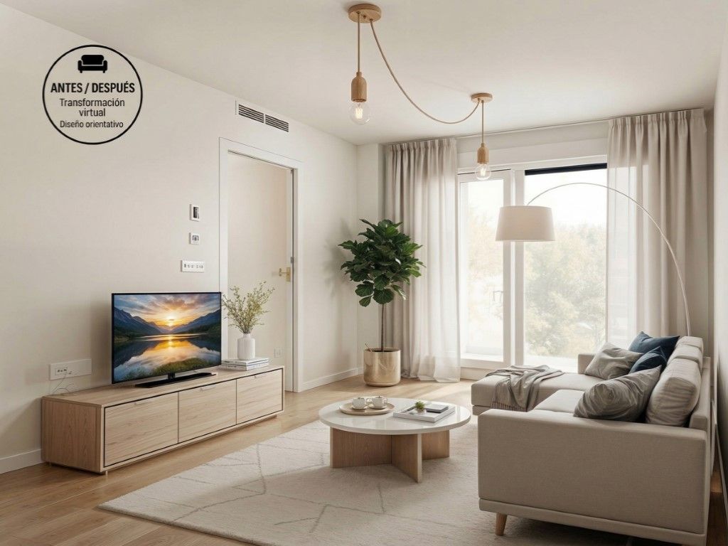 Living room of Flat for sale in Castellón de la Plana / Castelló de la Plana  with Air Conditioner, Terrace and Swimming Pool