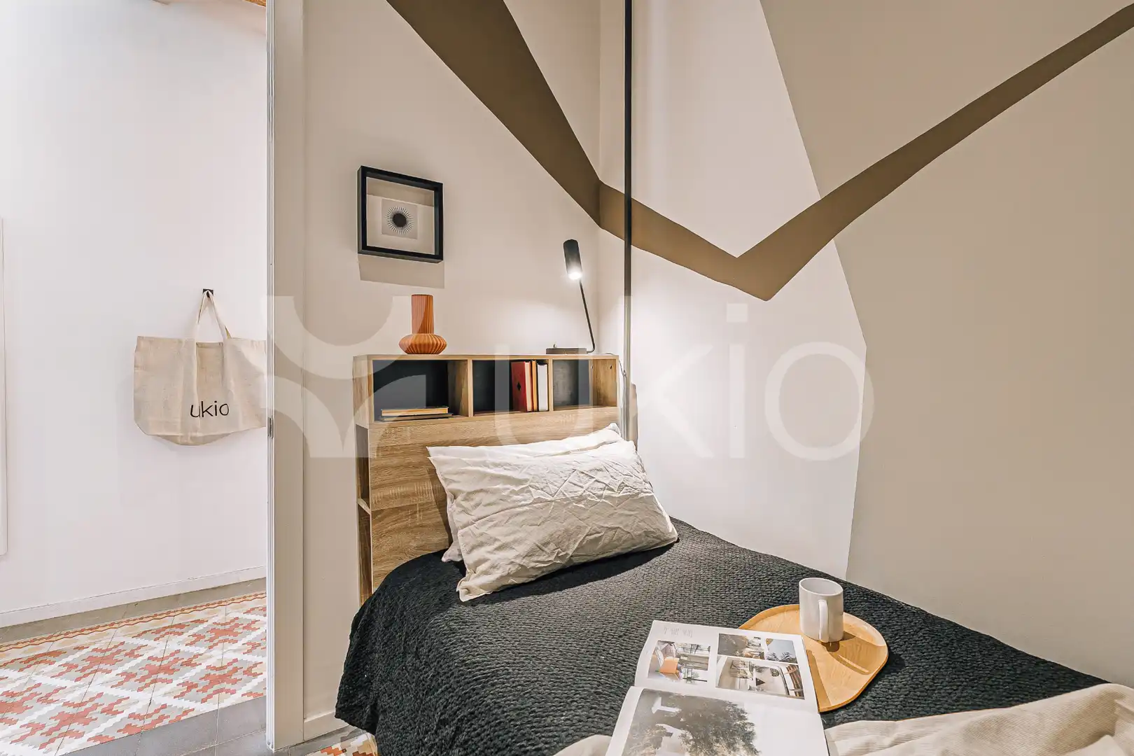 Schlafzimmer von Wohnungen zur Miete in Barcelona mit Klimaanlage, Heizung und Möbliert