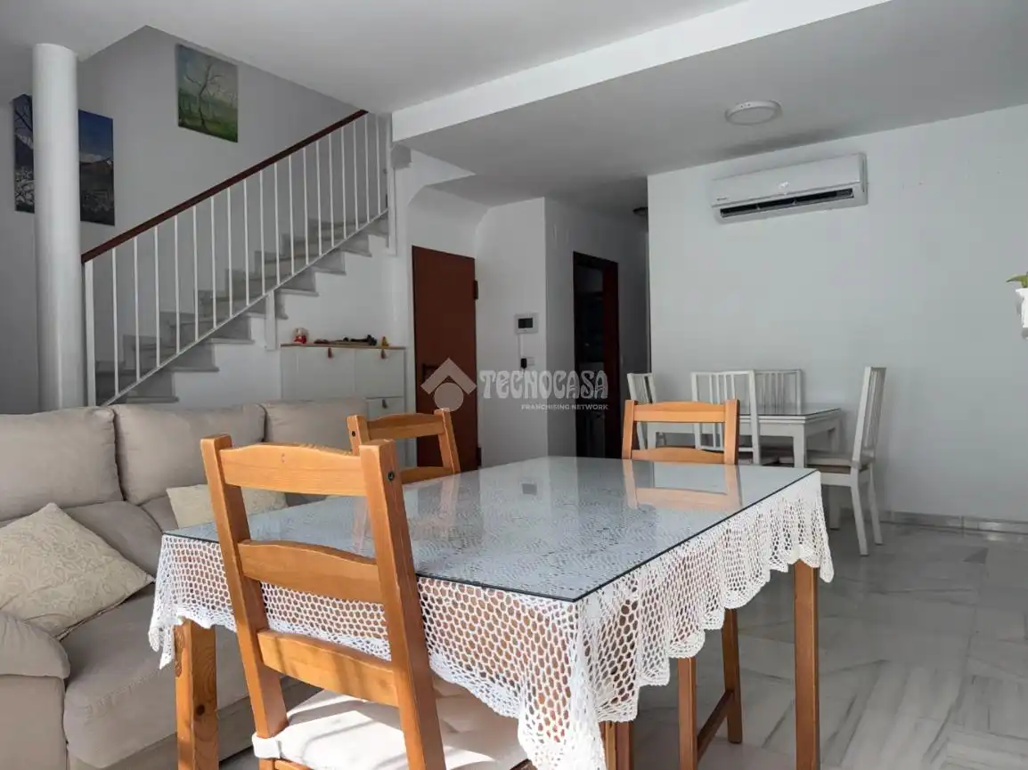 Dining room of Detached homes for sale in La Algaba  with Air Conditioner, Private garden and Terrace