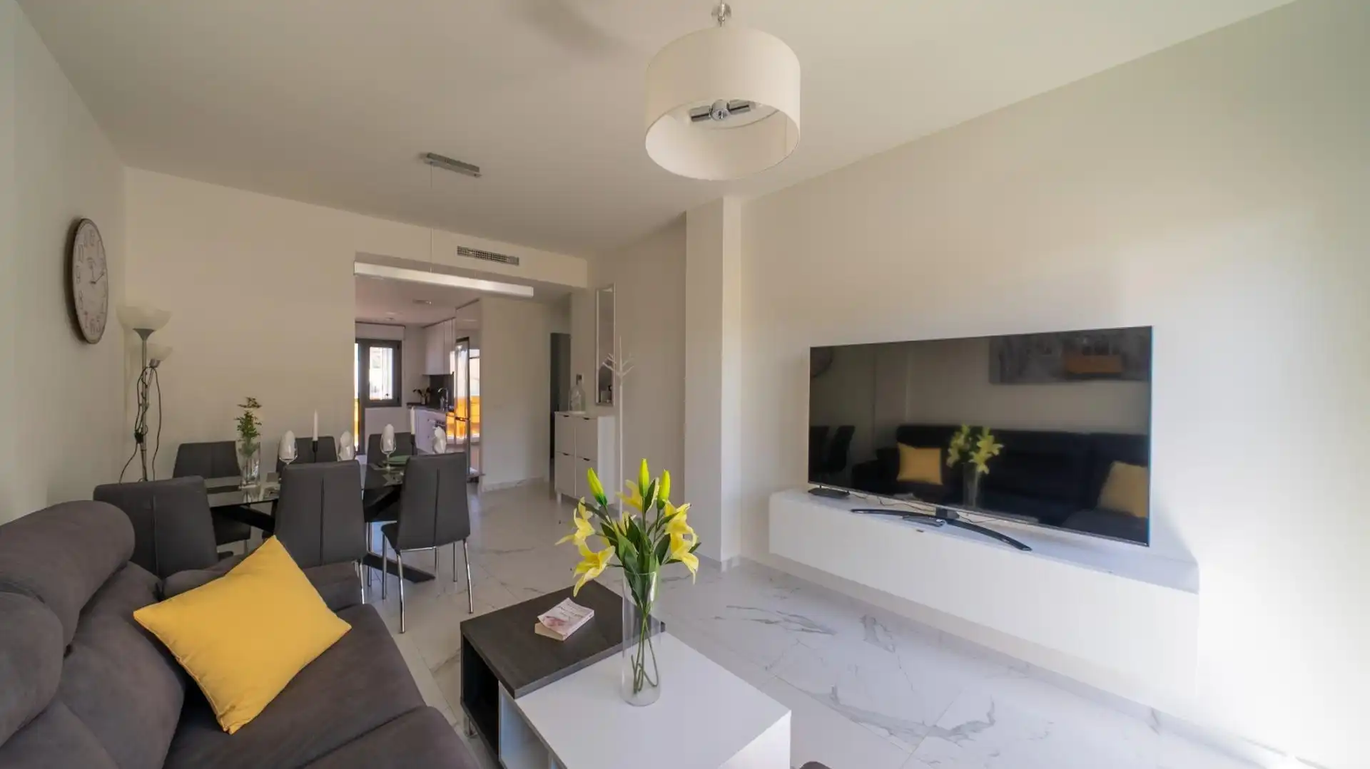 Sala d'estar de Àtic en venda en Finestrat amb Aire condicionat, Calefacció i Terrassa