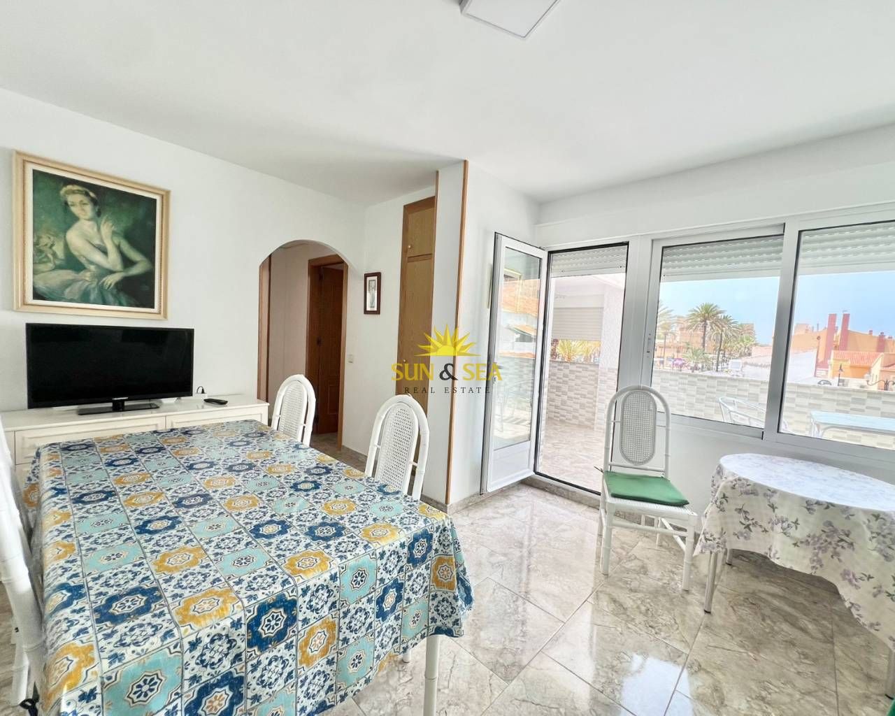 Dining room of Apartments for rent in La Manga del Mar Menor  with Terrace, Furnished and Oven