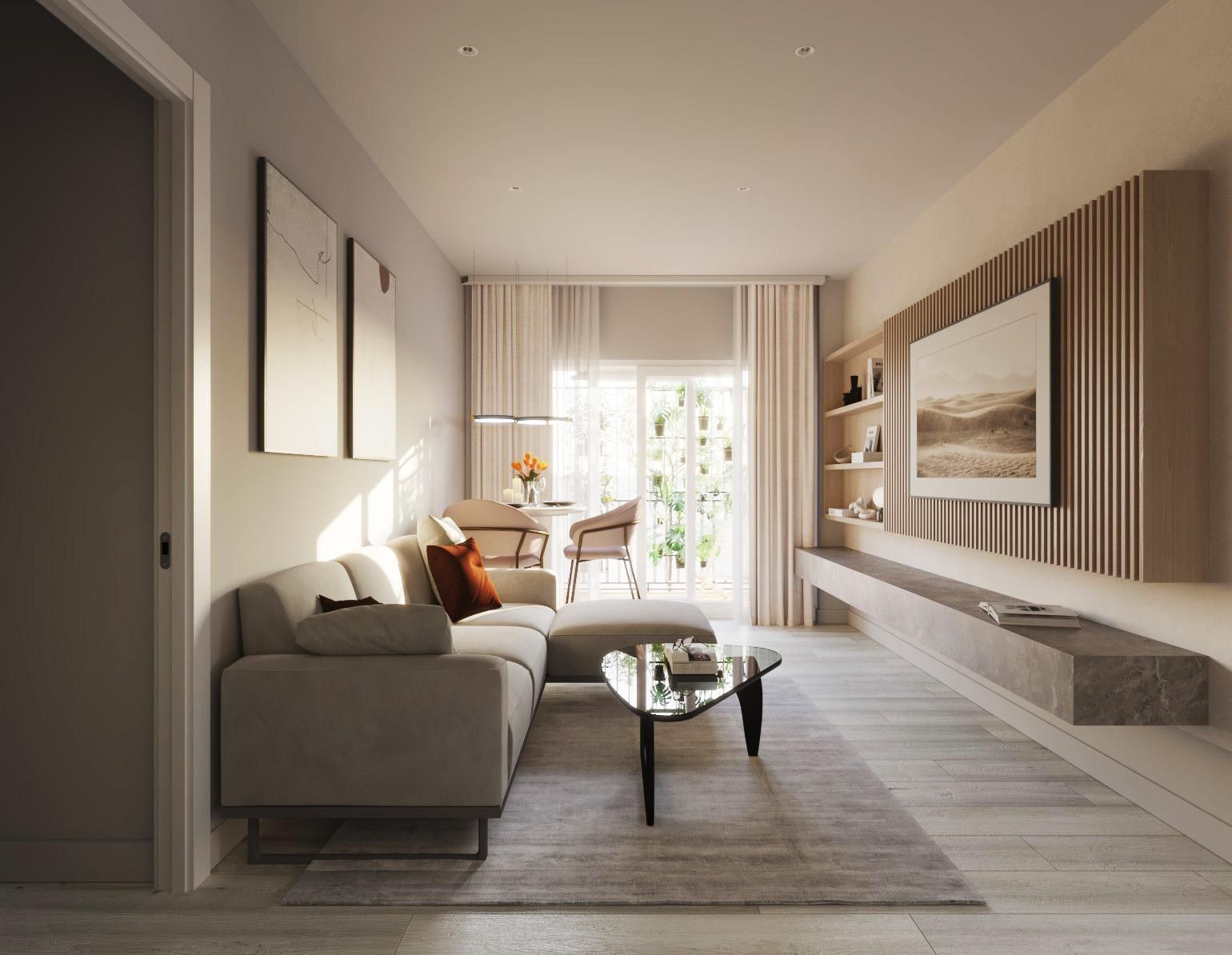 Living room of Flat for sale in  Madrid Capital  with Heating and Terrace