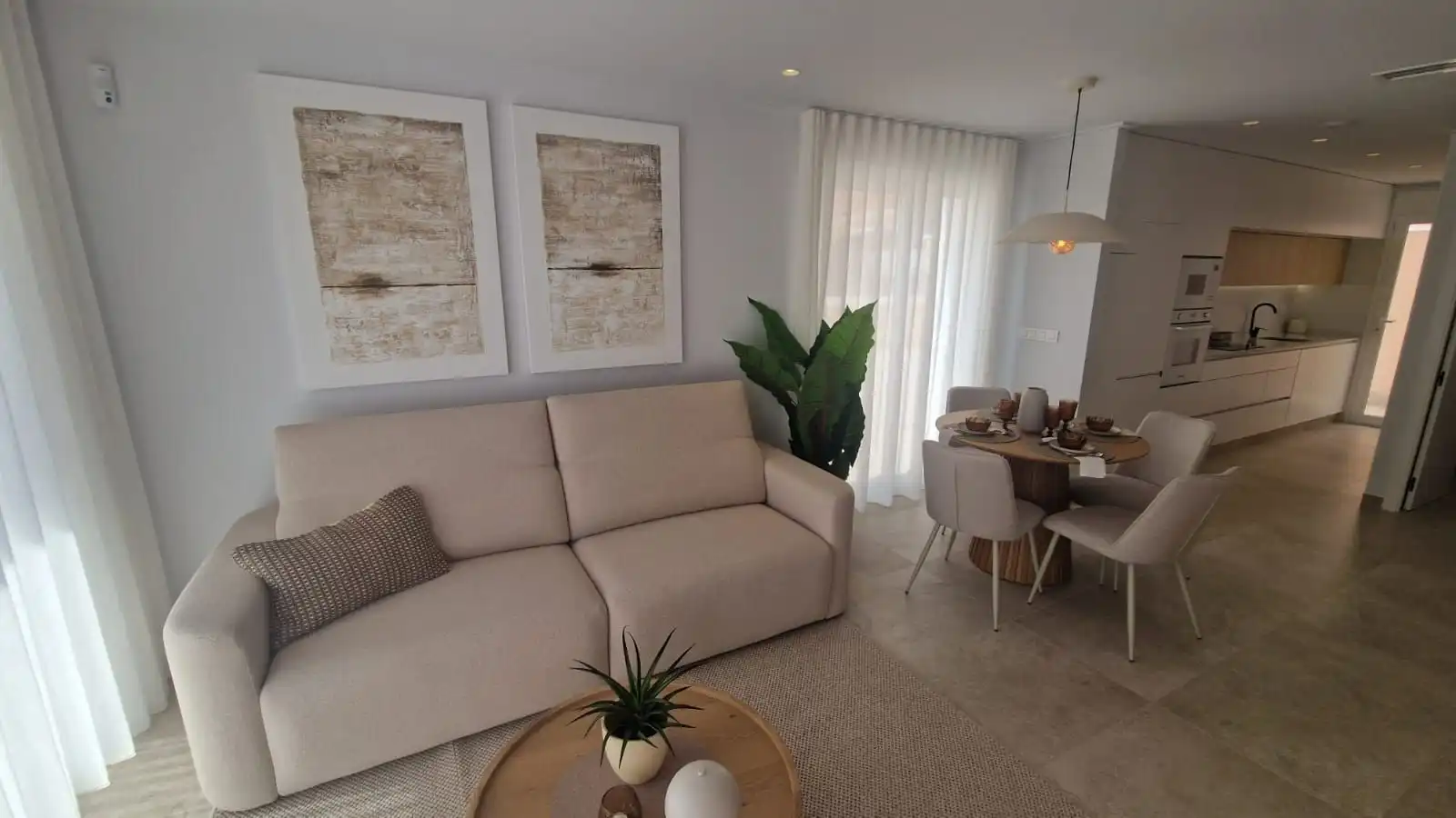 Sala de estar de Casa adosada en venta en Pilar de la Horadada con Calefacción, Jardín privado y Terraza