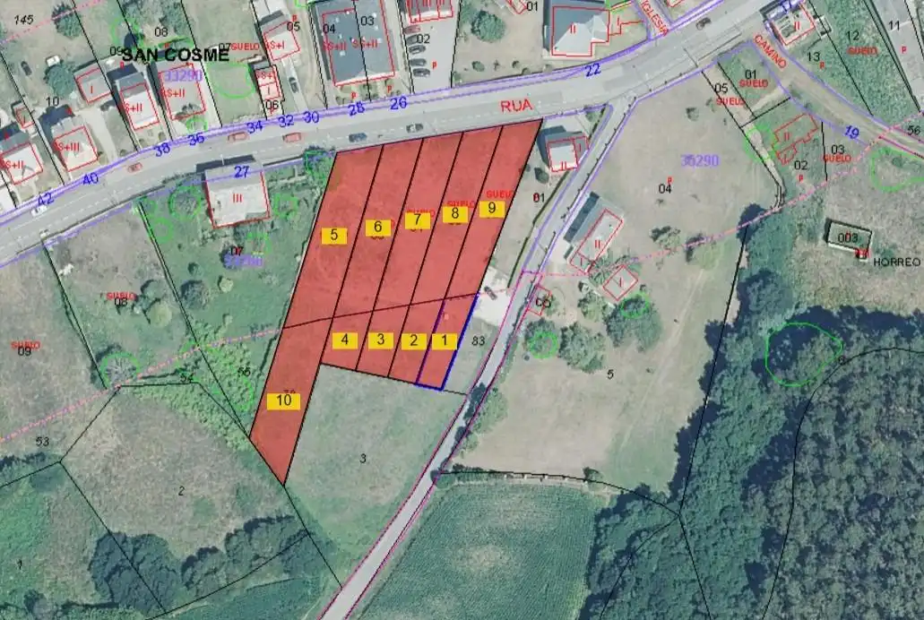 Rural land for sale in Calle PARROQUIA DE SAN COSME - VEIGUIÑA Nº 56