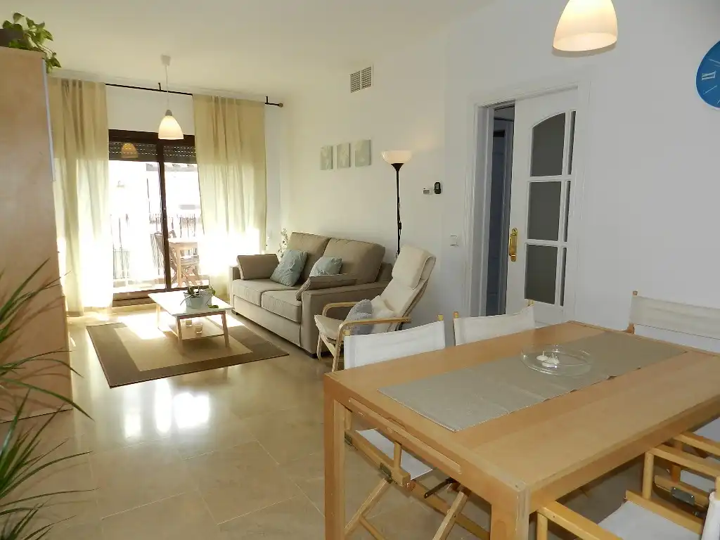 Living room of Flat for sale in Manilva  with Air Conditioner, Terrace and Furnished