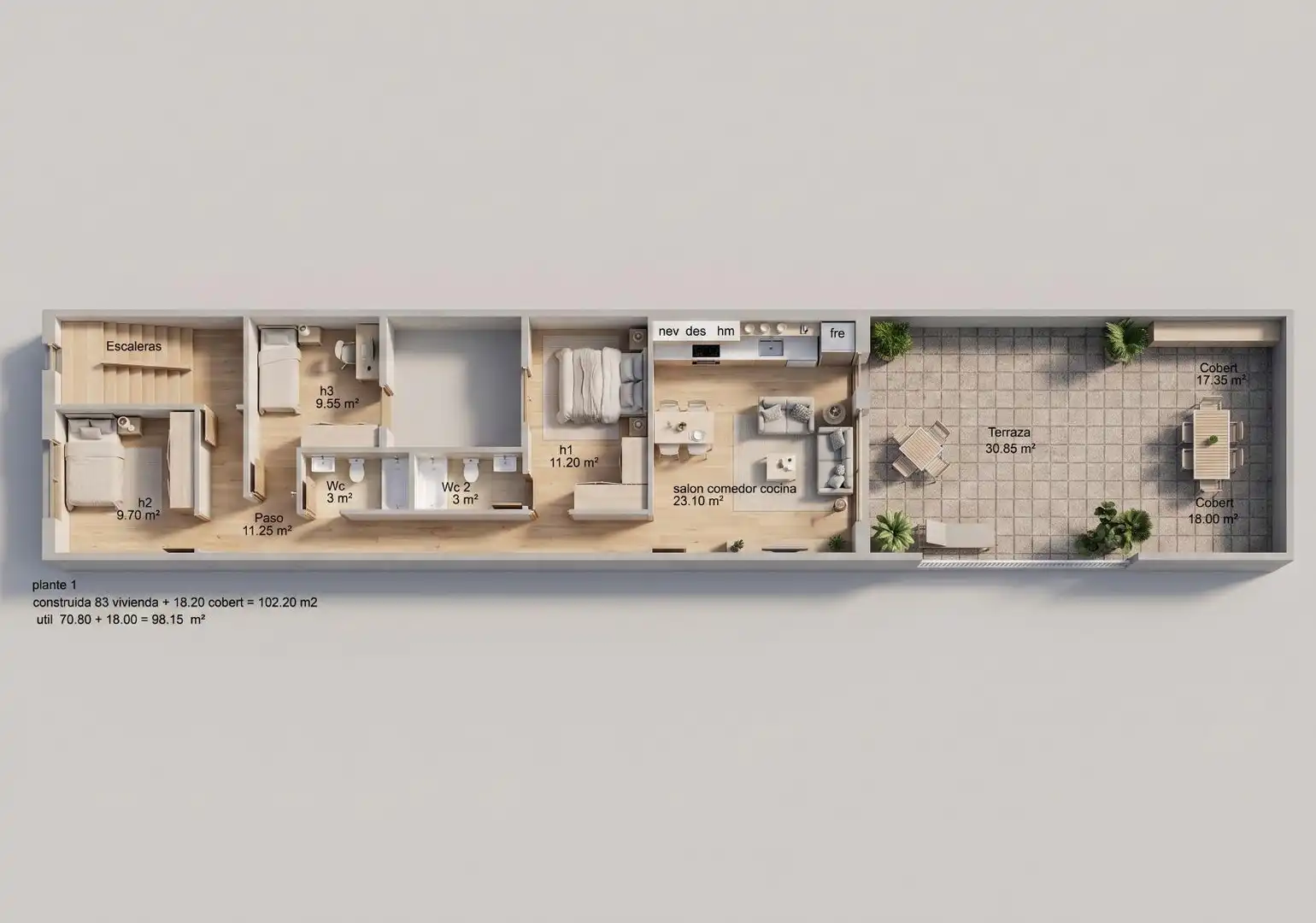 Piso en venta en Sabadell con Aire acondicionado, Calefacción y Terraza