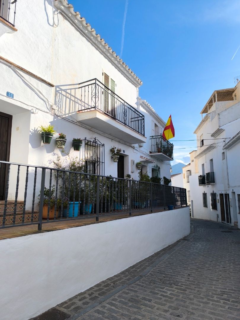 Exterior view of Single-family semi-detached for sale in Mijas  with Private garden, Terrace and Furnished
