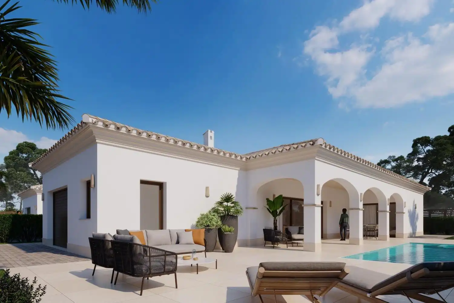 Terrassa de Casa o xalet en venda en San Pedro del Pinatar amb Jardí privat i Piscina