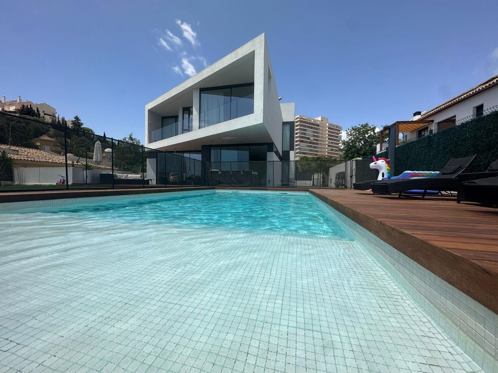 Swimming pool of House or chalet to rent in Benalmádena  with Air Conditioner, Heating and Private garden