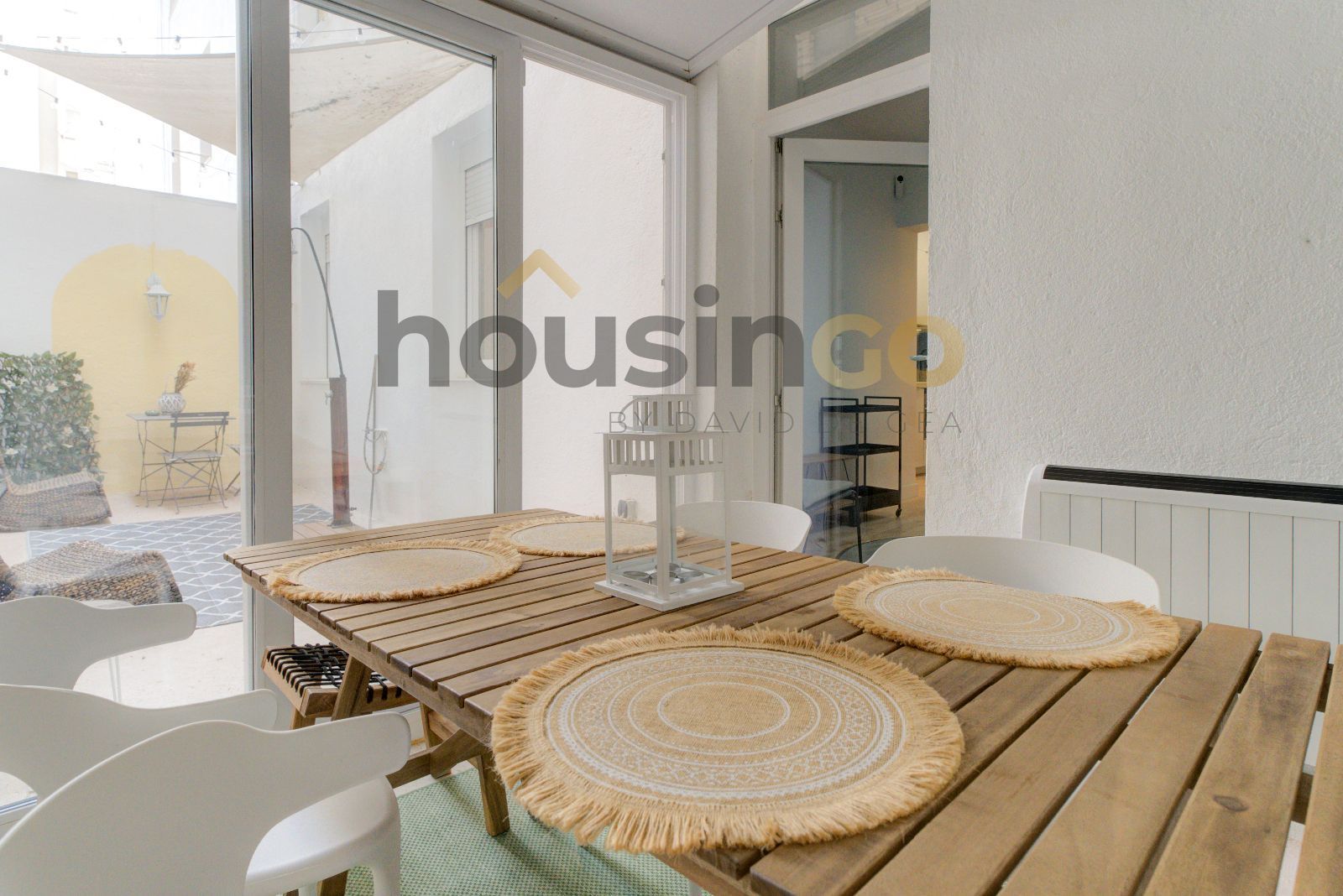 Dining room of Flat to rent in  Madrid Capital  with Heating, Terrace and Furnished