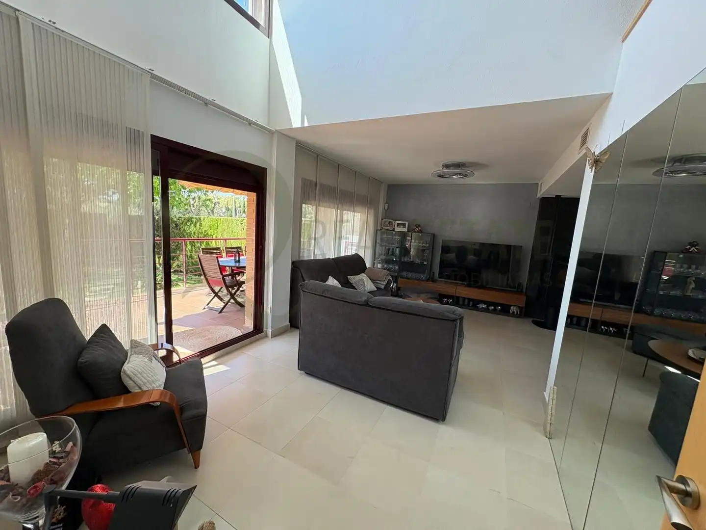Living room of Flat for sale in Mutxamel  with Air Conditioner, Private garden and Terrace