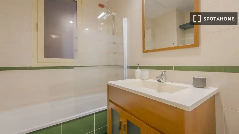 Bathroom of Flat for rent in Madrid  with Air Conditioner, Heating and Furnished