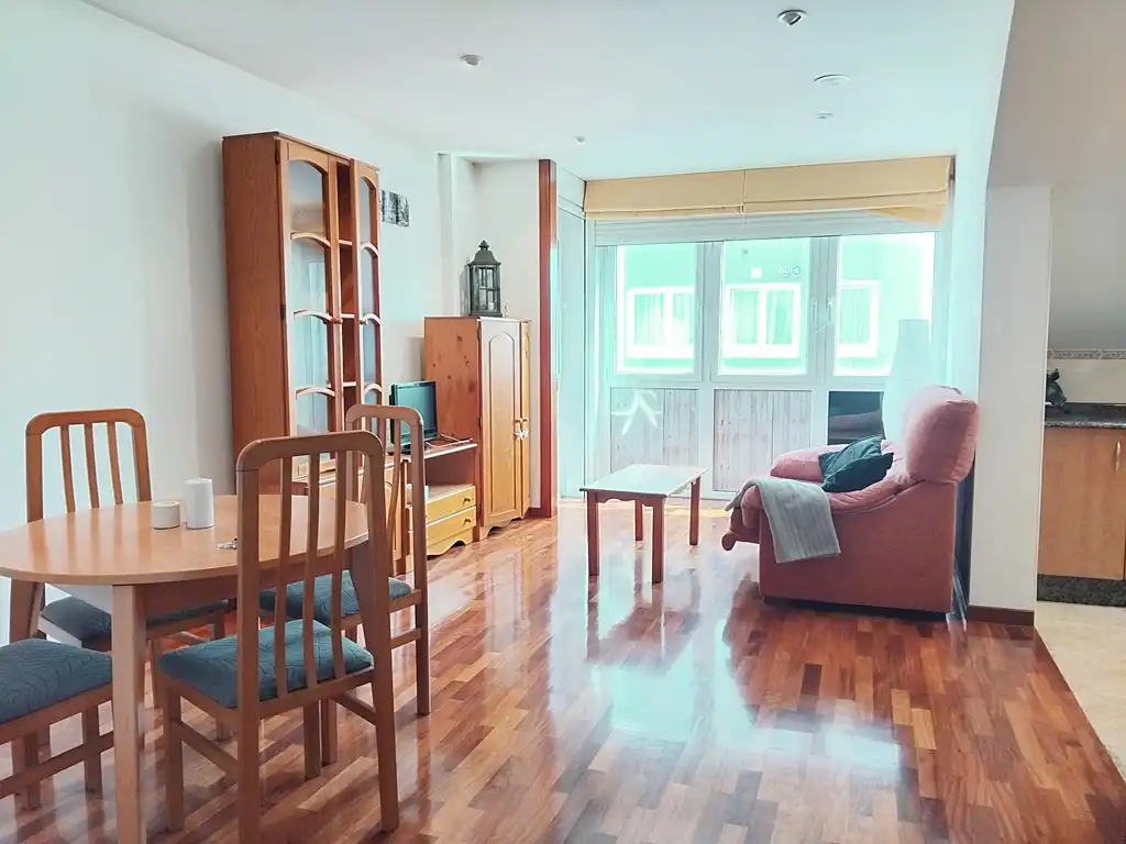 Living room of Duplexes for sale in A Coruña Capital   with Heating, Parquet flooring and Terrace