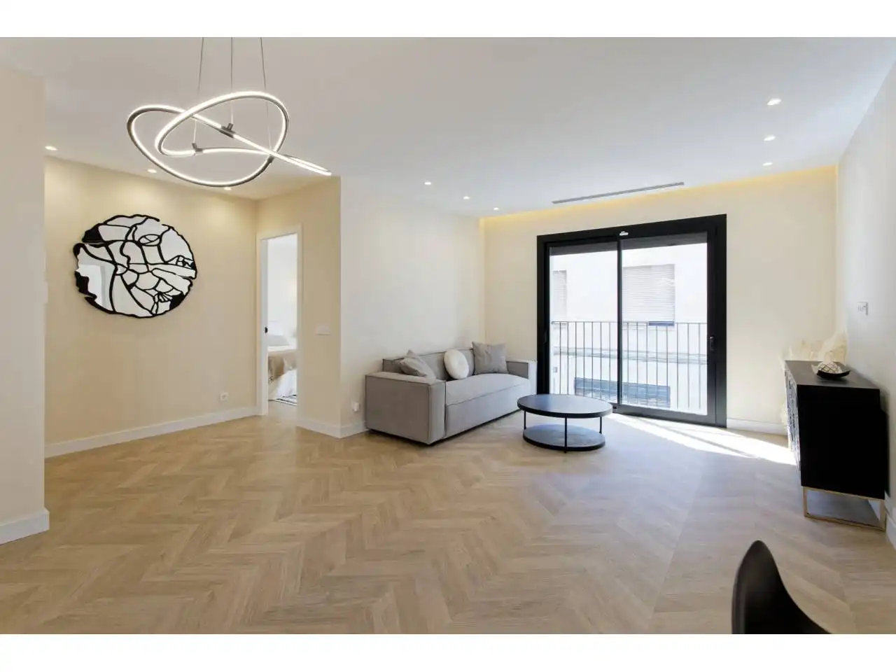 Sala d'estar de Apartament en venda en Barcelona amb Aire condicionat, Calefacció i Parquet