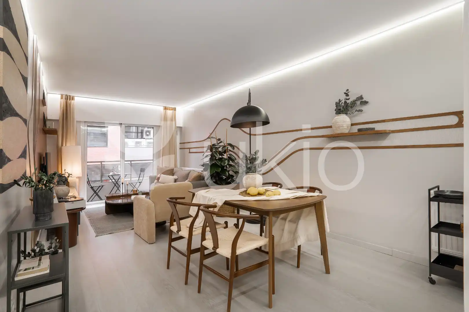 Wohnzimmer von Wohnungen zur Miete in Madrid mit Klimaanlage, Heizung und Terrasse