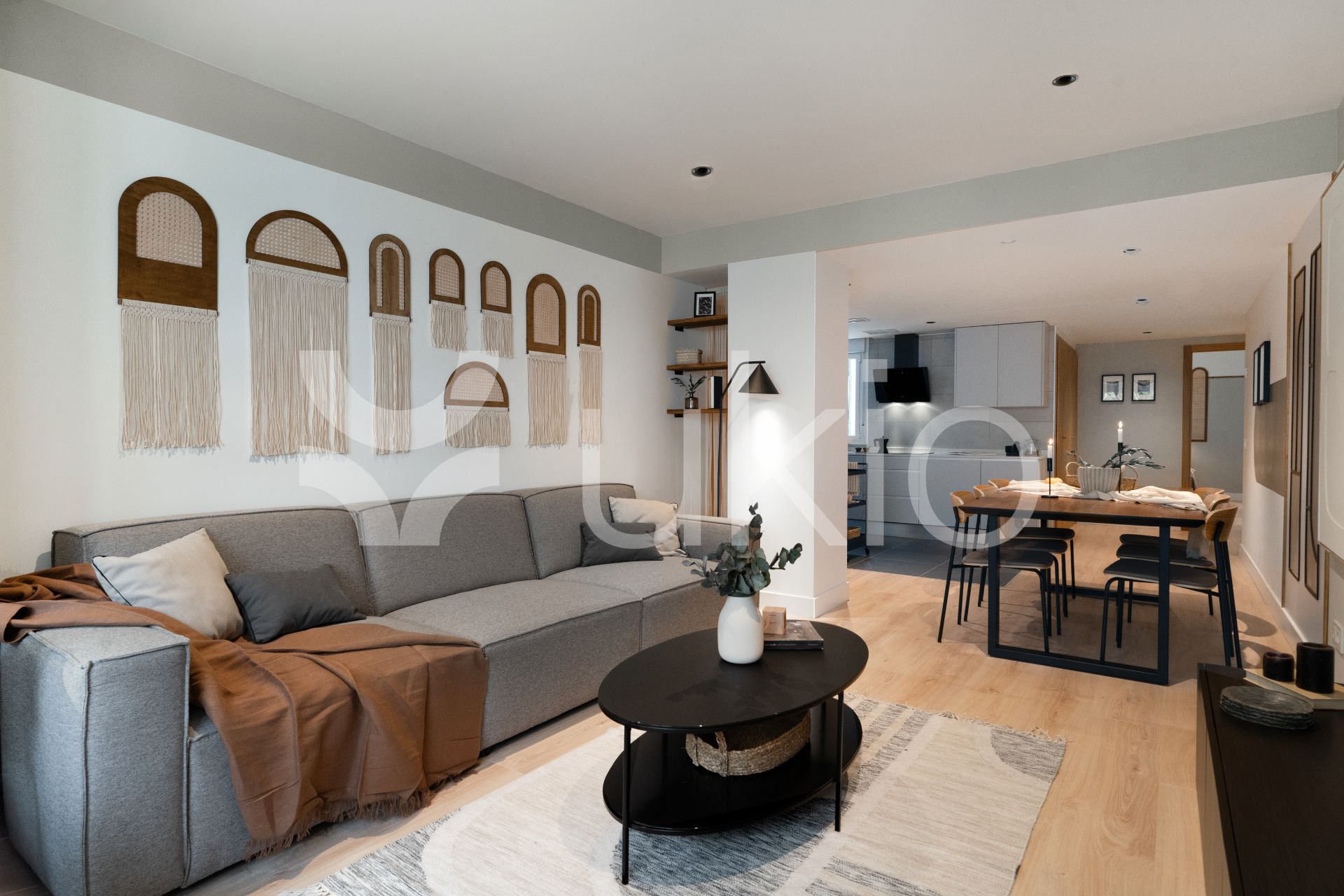 Living room of Apartment to rent in  Madrid Capital  with Air Conditioner, Heating and Furnished