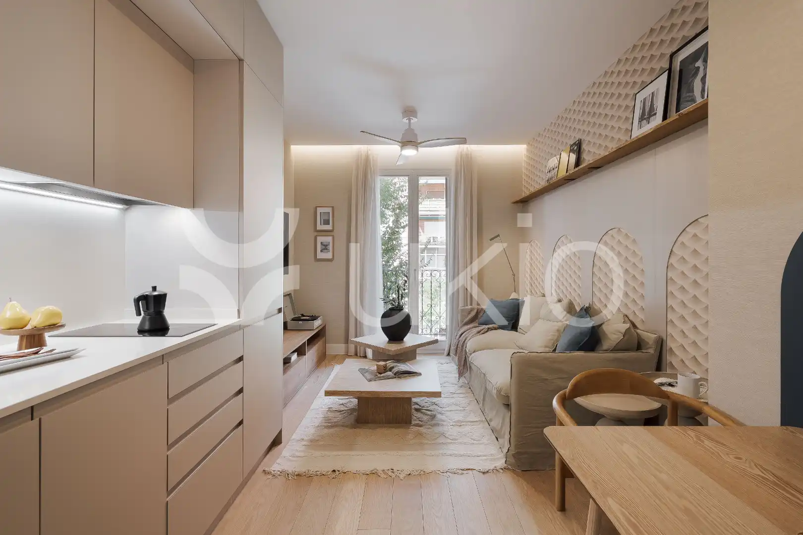 Sala d'estar de Apartament de lloguer en Madrid amb Calefacció, Moblat i Forn