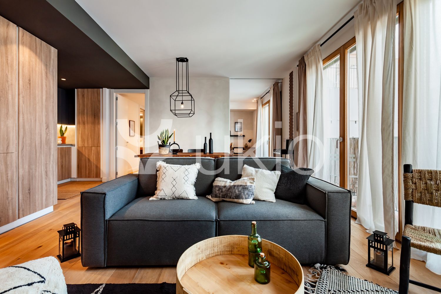 Living room of Apartment for rent in  Barcelona Capital  with Furnished, Oven and Washing machine