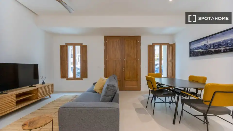 Sala de estar de Piso de alquiler en Valencia con Aire acondicionado, Calefacción y Amueblado