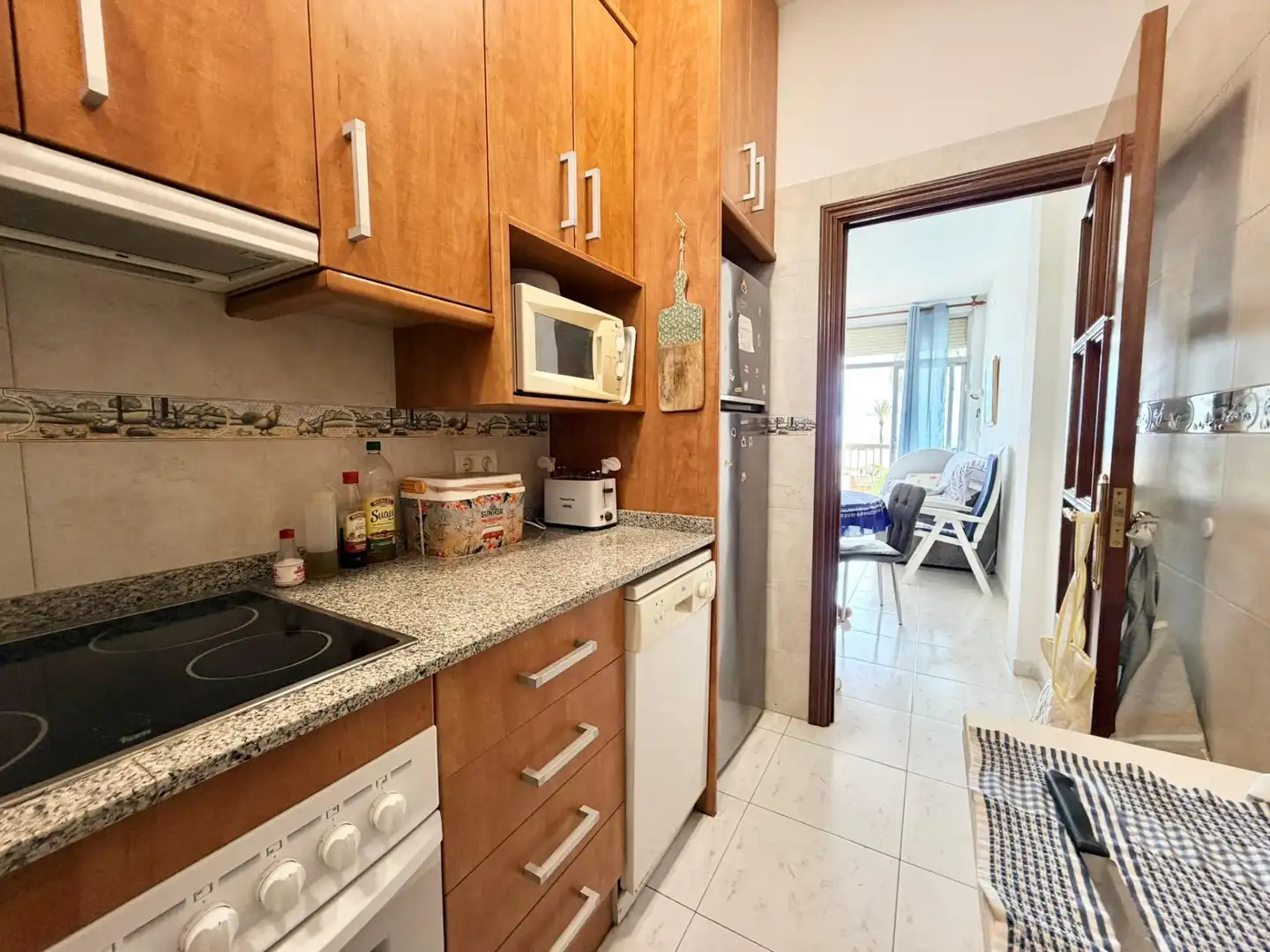 Cocina de Piso en venta en Cunit con Terraza, Amueblado y Piscina comunitaria