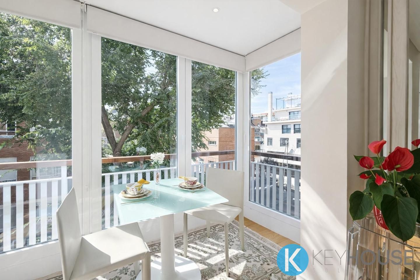 Balcony of Flat for sale in  Madrid Capital  with Air Conditioner, Heating and Terrace