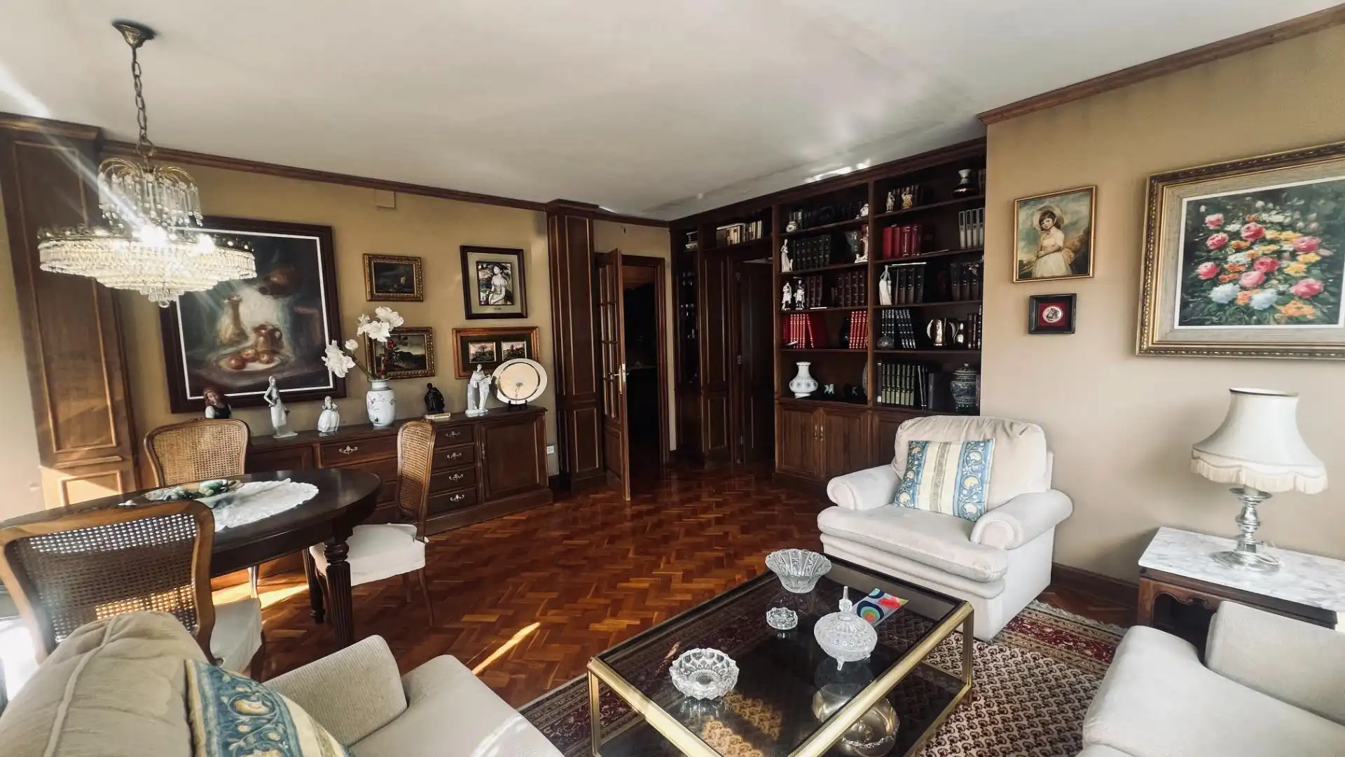 Wohnzimmer von Wohnung zum Verkauf in Castellón de la Plana / Castelló de la Plana mit Parkett und Balkon