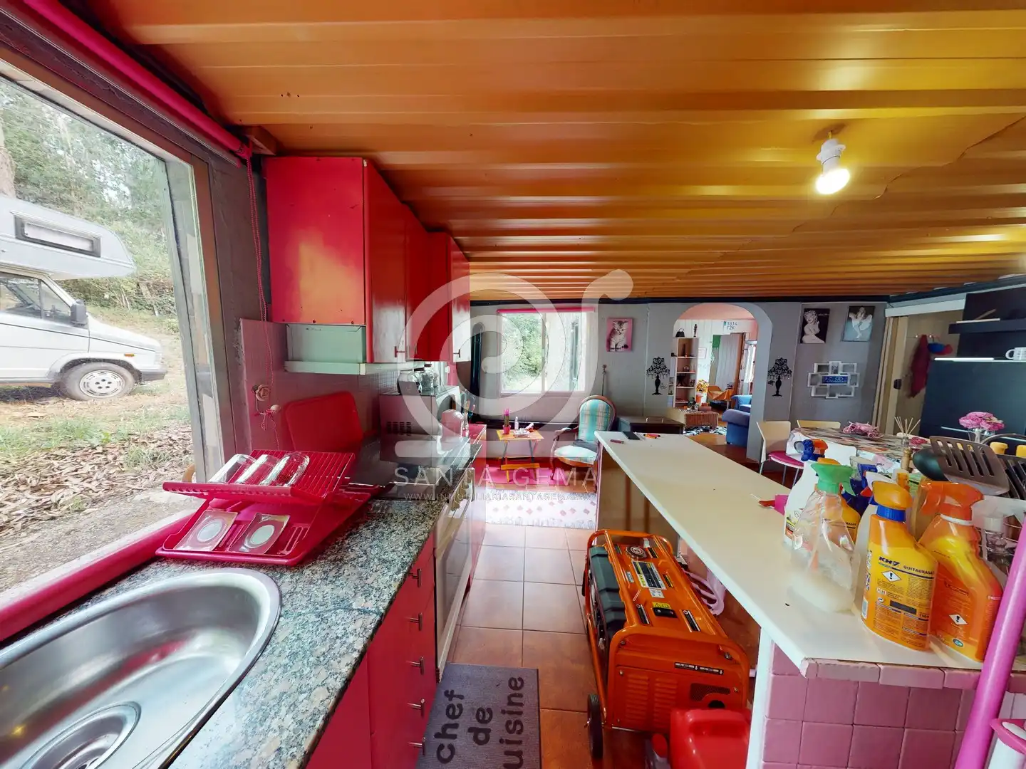 Cuina de Casa o xalet en venda en Oza dos Ríos amb Jardí privat