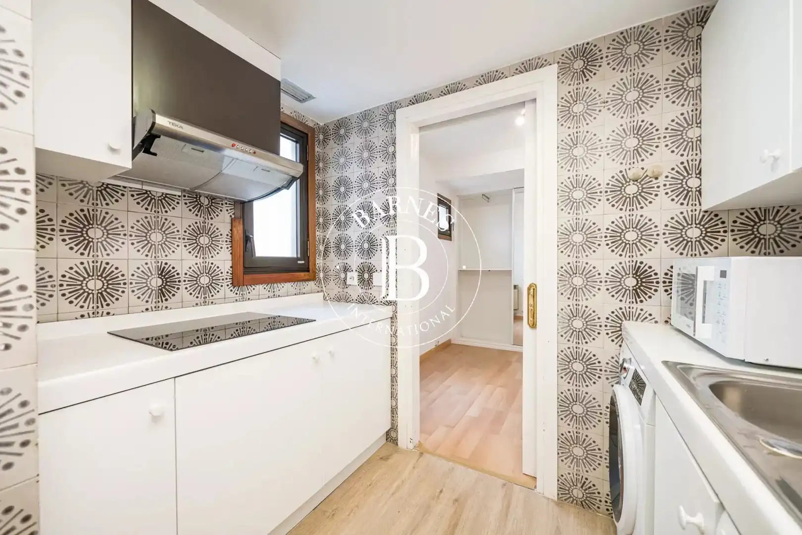 Kitchen of Flat for rent in Madrid  with Air Conditioner, Heating and Private garden