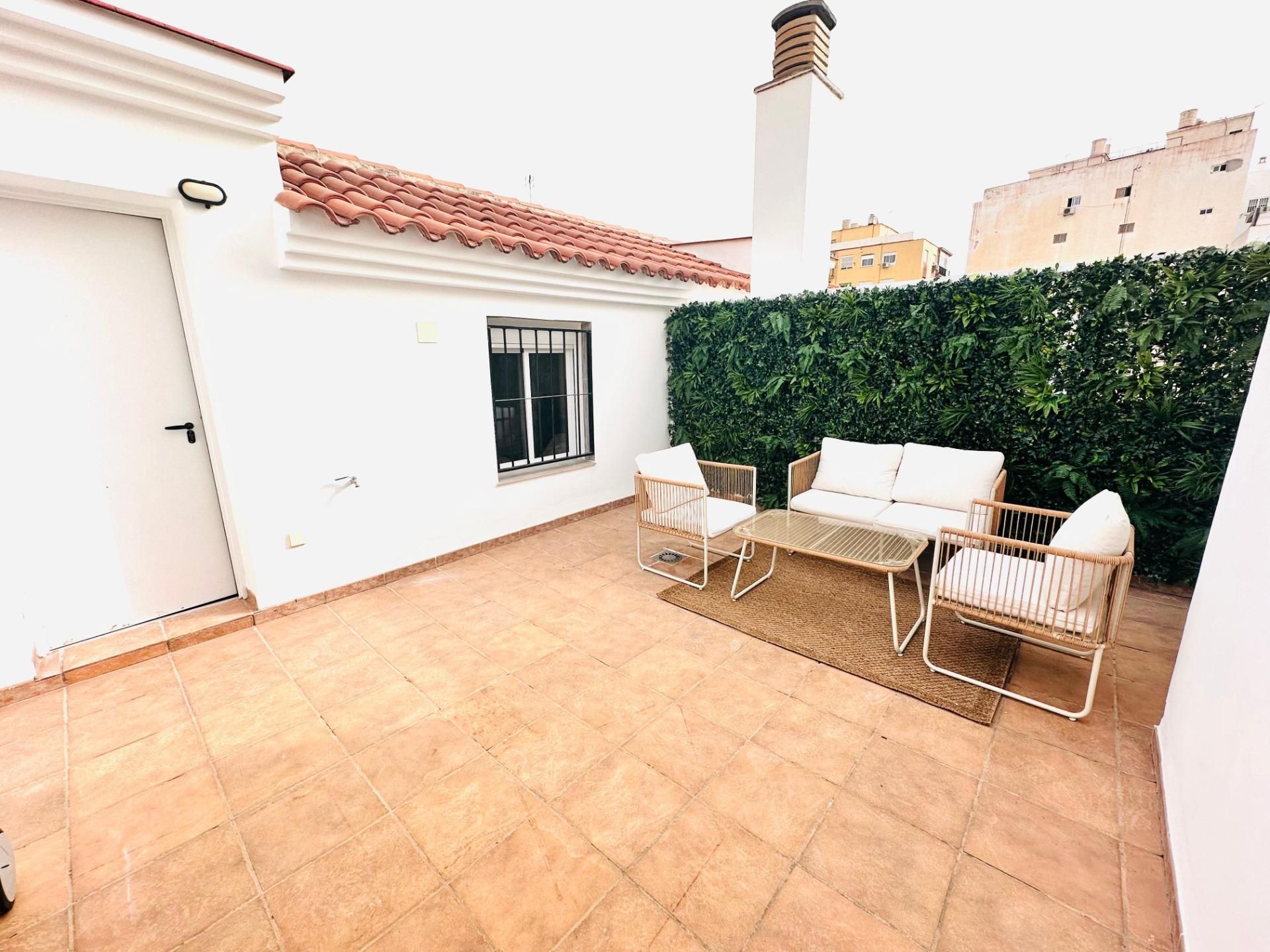 Terrasse von Dachboden zum Verkauf in Málaga Capital mit Klimaanlage, Parkett und Terrasse