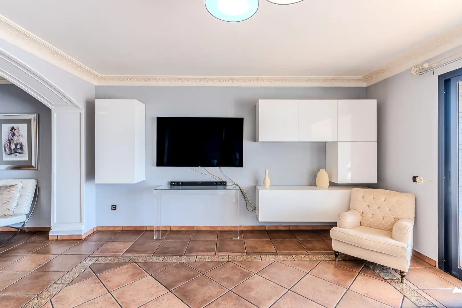 Living room of Flat for sale in Burriana / Borriana  with Air Conditioner, Heating and Terrace
