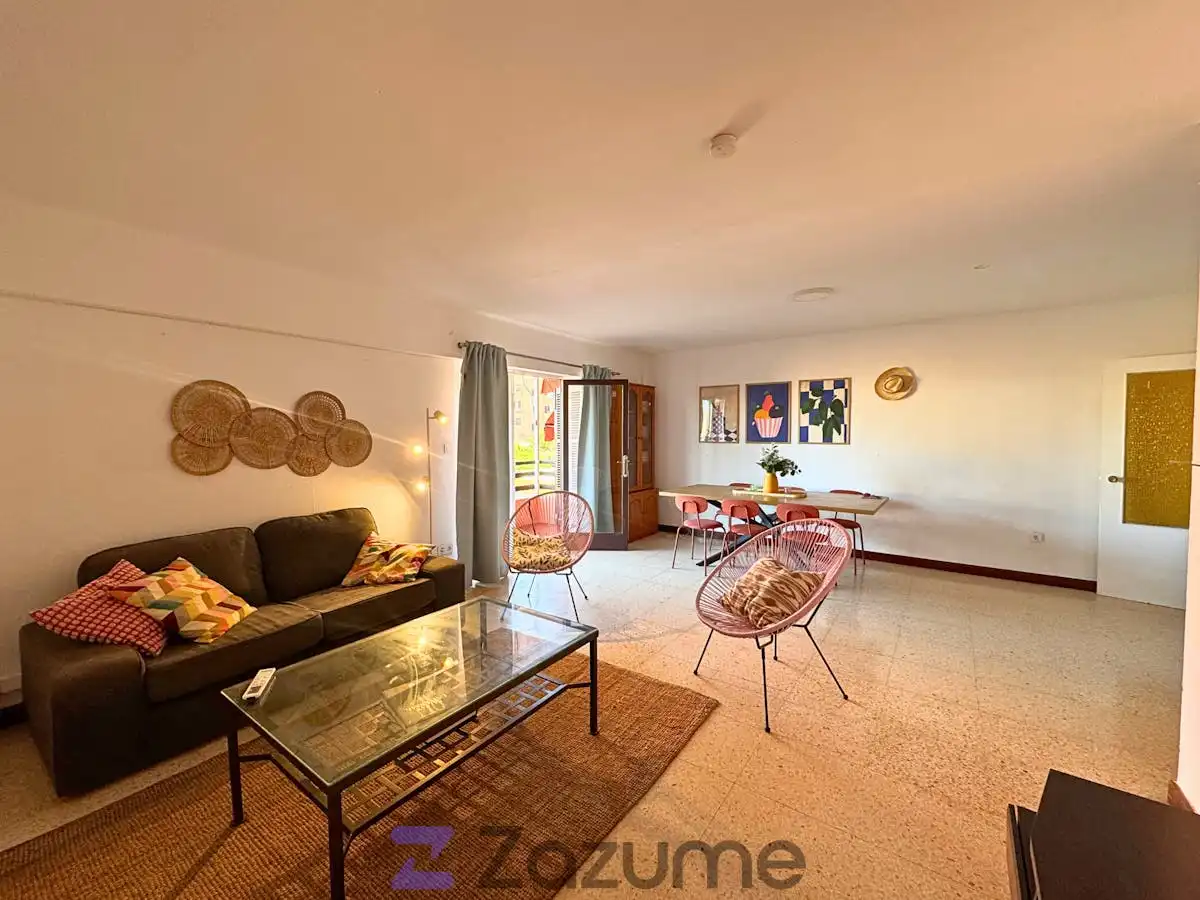 Sala de estar de Piso de alquiler en  Palma de Mallorca con Calefacción, Parquet y Amueblado