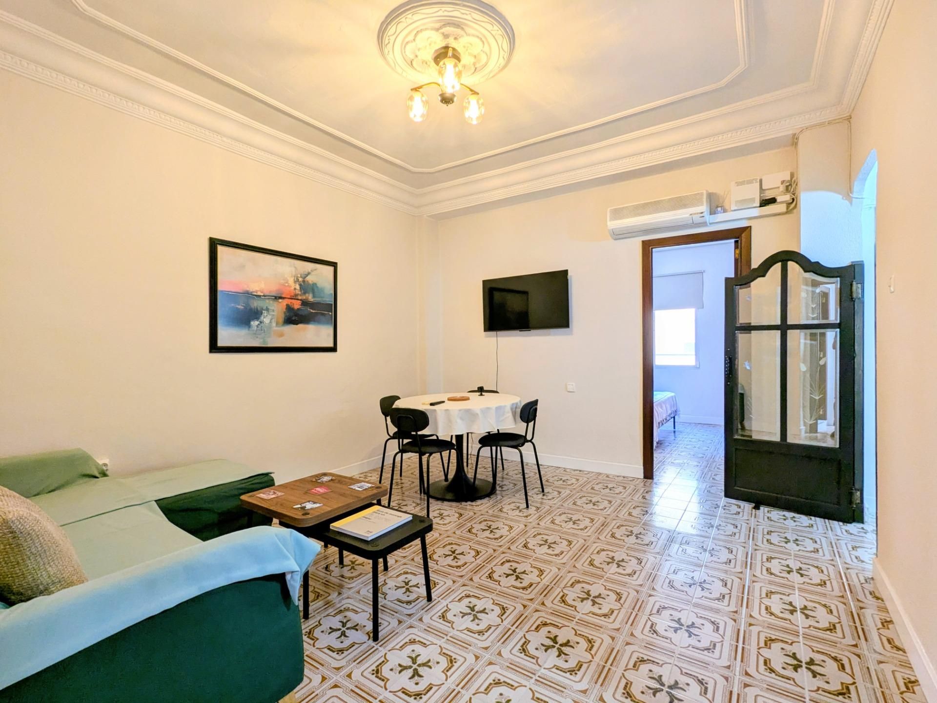 Sala de estar de Piso de alquiler en  Valencia Capital con Aire acondicionado