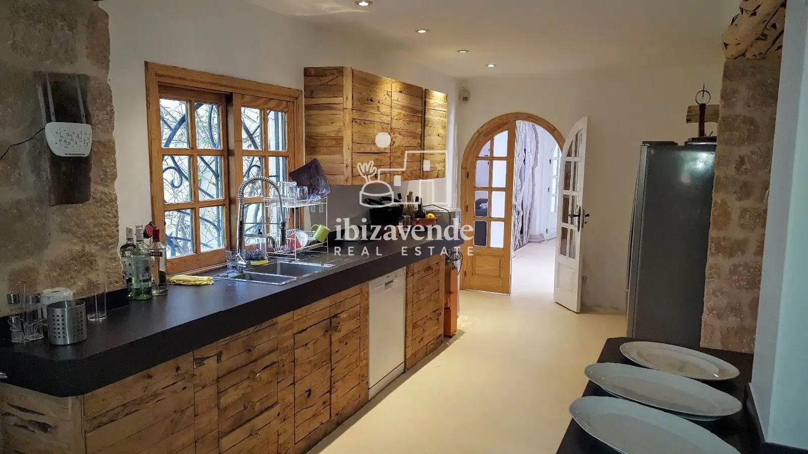 Kitchen of Houses for sale in Santa Eulària des Riu  with Air Conditioner, Private garden and Terrace