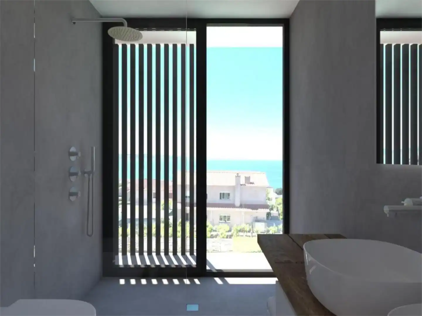 Bany de Casa o xalet en venda en Sanxenxo amb Aire condicionat i Piscina