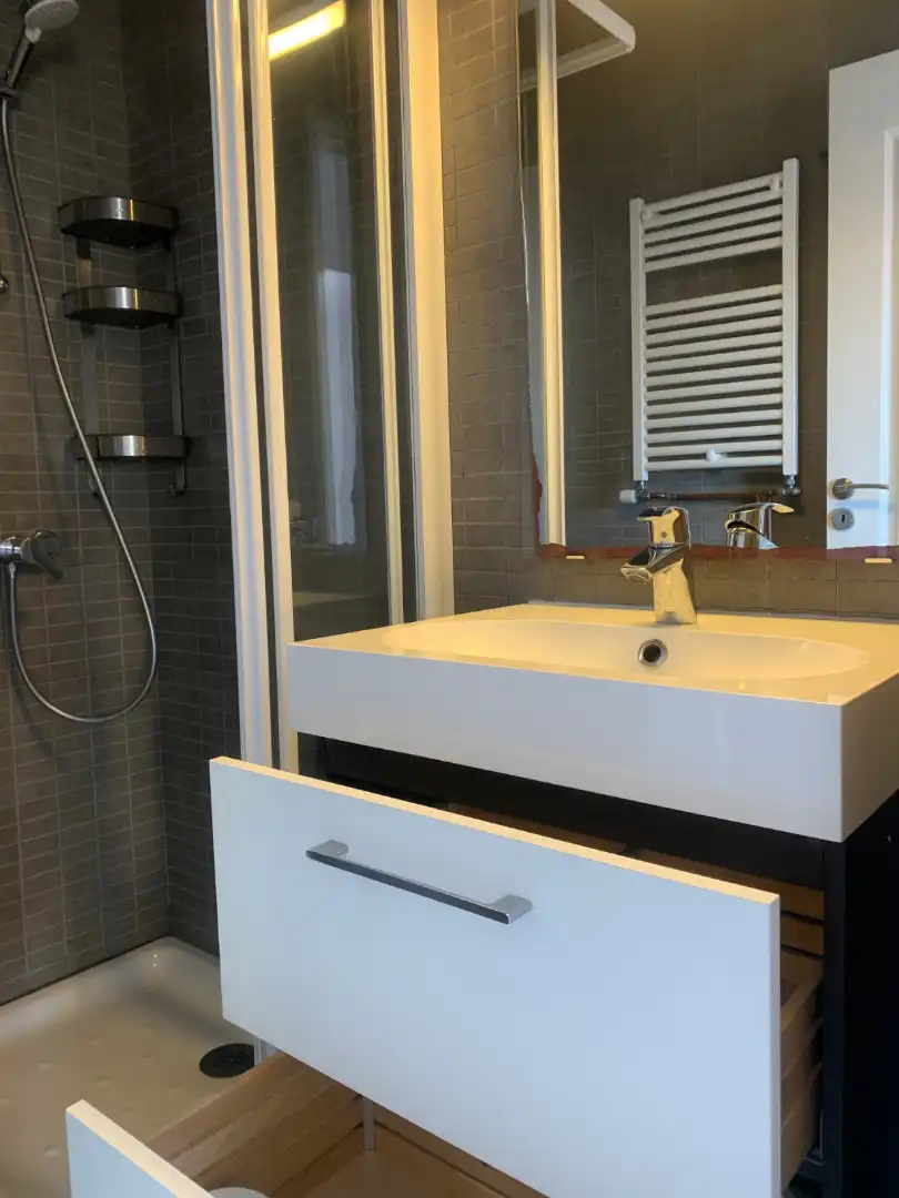 Badezimmer von Wohnung zum Verkauf in Sant Feliu de Guíxols mit Heizung, Terrasse und Ofen