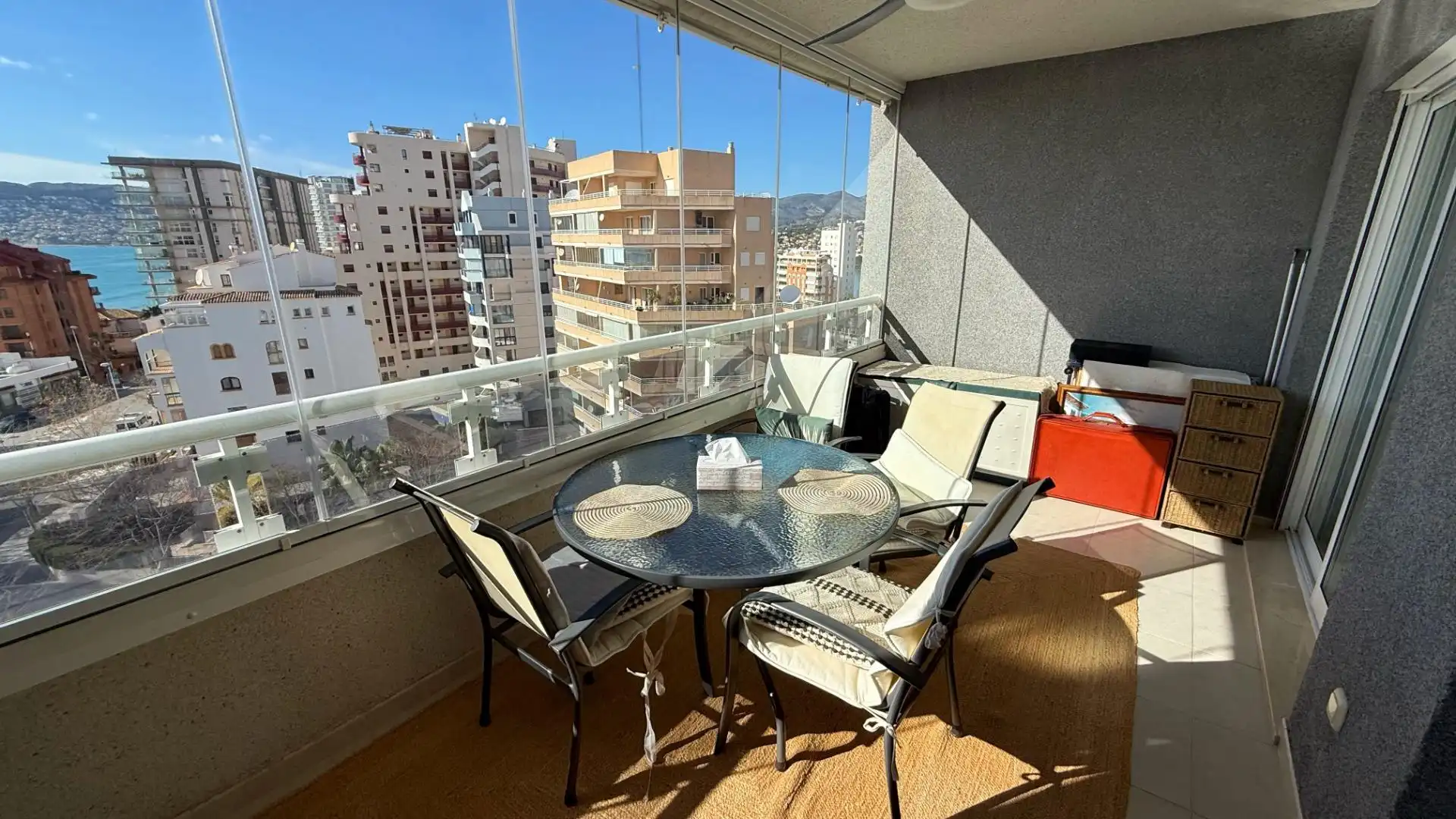 Terrassa de Apartament en venda en Calpe / Calp amb Aire condicionat, Calefacció i Jardí privat