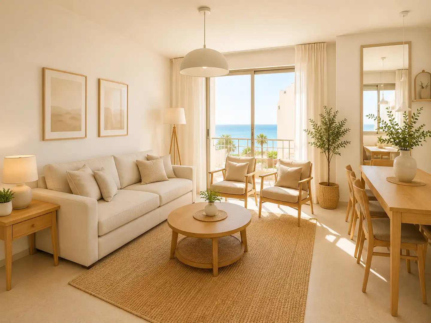 Sala de estar de Piso en venta en Águilas con Terraza, Trastero y Amueblado