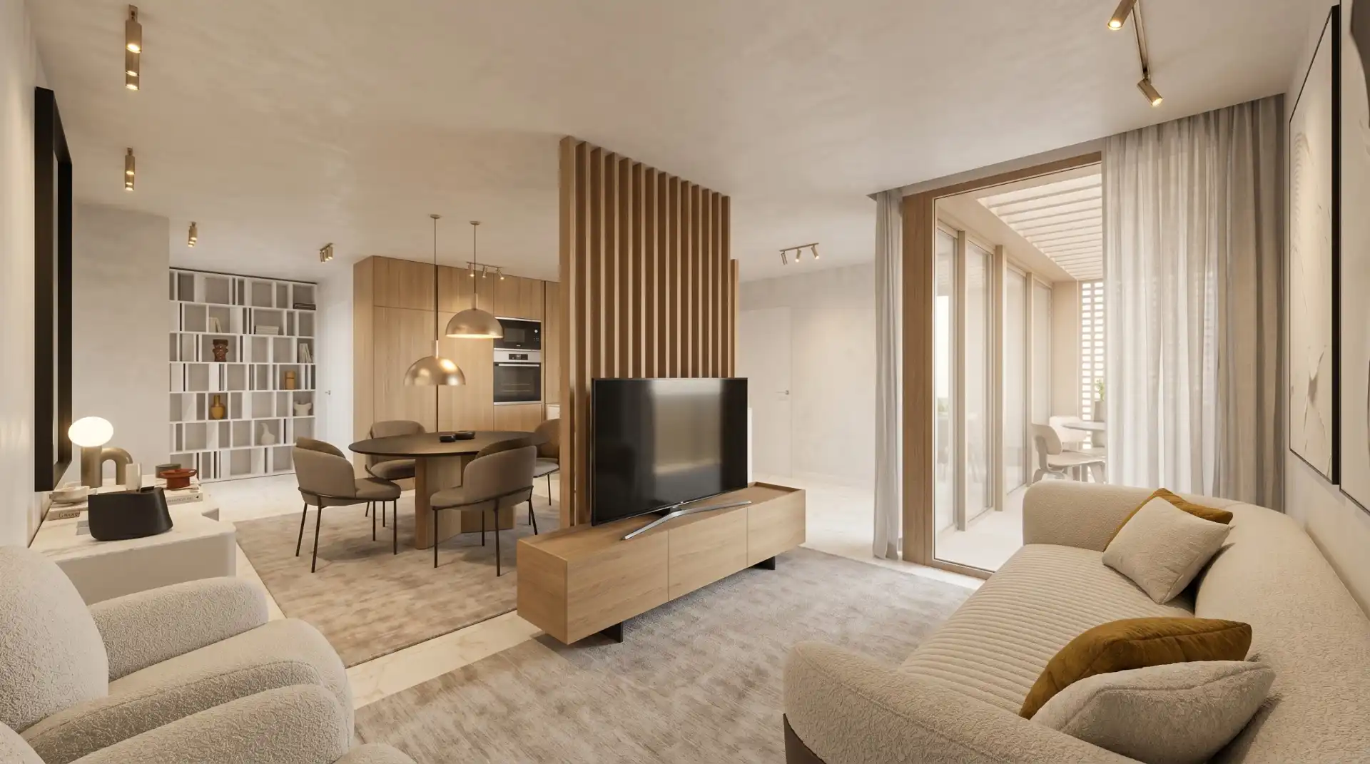 Sala de estar de Apartamento en venta en Palafrugell con Aire acondicionado, Calefacción y Alarma