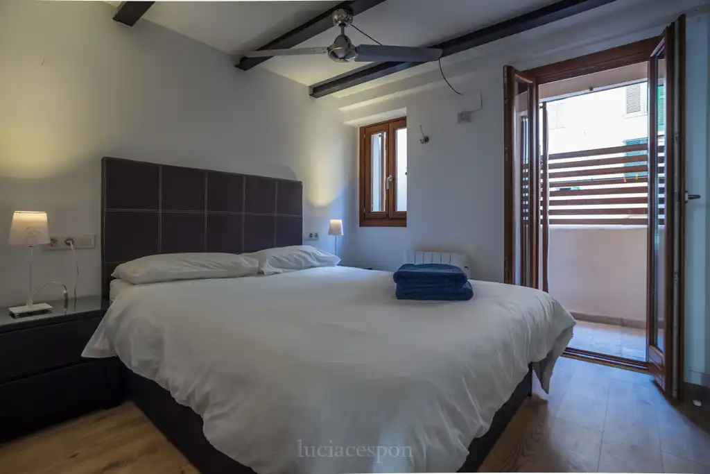 Schlafzimmer von Wohnungen zum Verkauf in  Palma de Mallorca mit Klimaanlage, Heizung und Terrasse