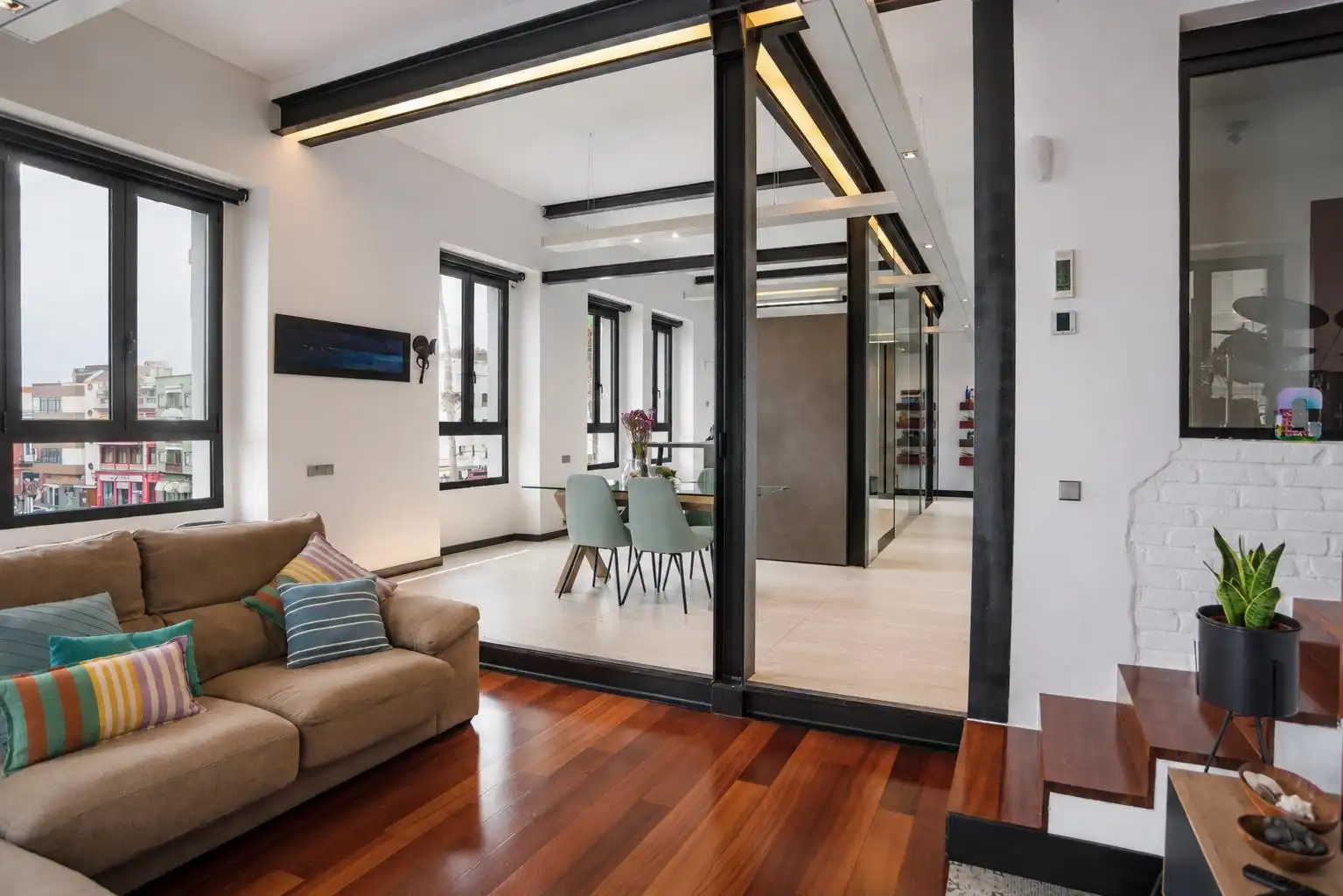 Sala de estar de Apartamento en venta en Las Palmas de Gran Canaria con Aire acondicionado, Parquet y Trastero